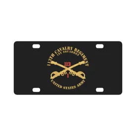 113th Cavalry Regiment - Cav Br - 1st Squadron w Red Regt Txt X 300 Classic License Plate