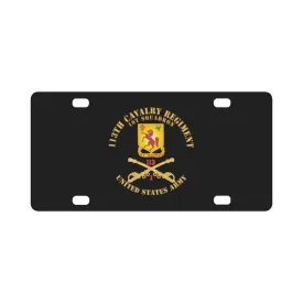 113th Cavalry Regiment - Cav Br - DUI - 1st Squadron w Red Regt Txt X 300 Classic License Plate