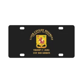 113th Cavalry Regiment - DUI - Redhorse Squadron - Troop C - 1st Squadron X 300 Classic License Plate