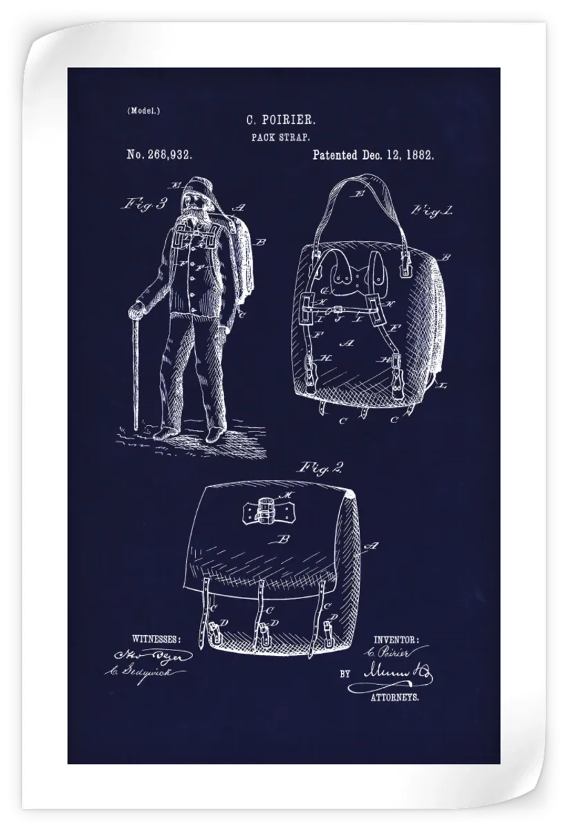 1882 Back Pack Wall Art