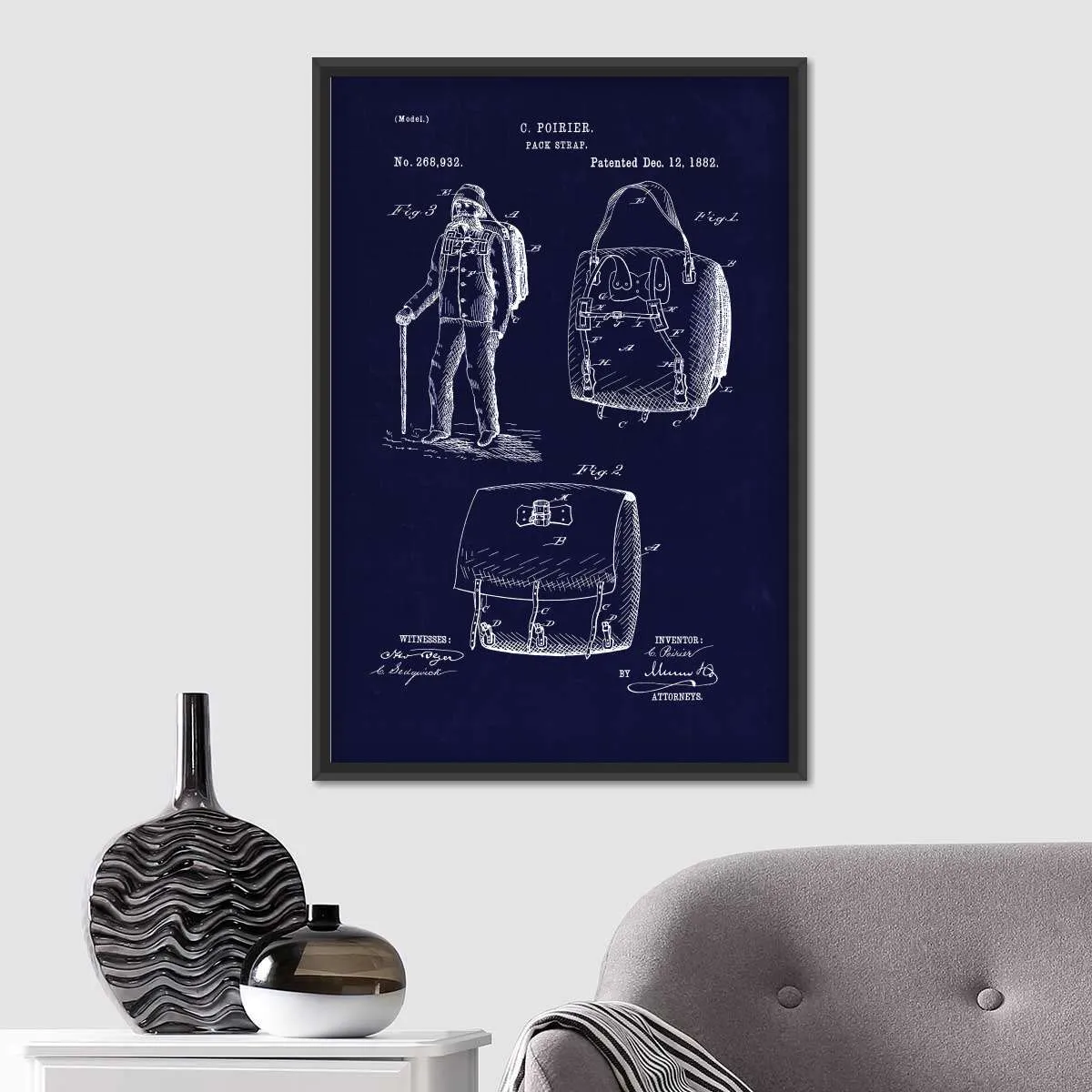 1882 Back Pack Wall Art