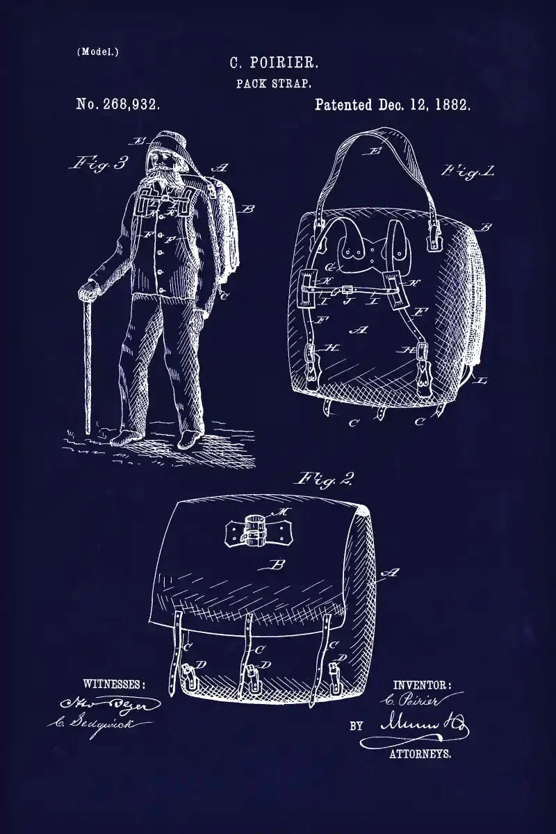 1882 Back Pack Wall Art