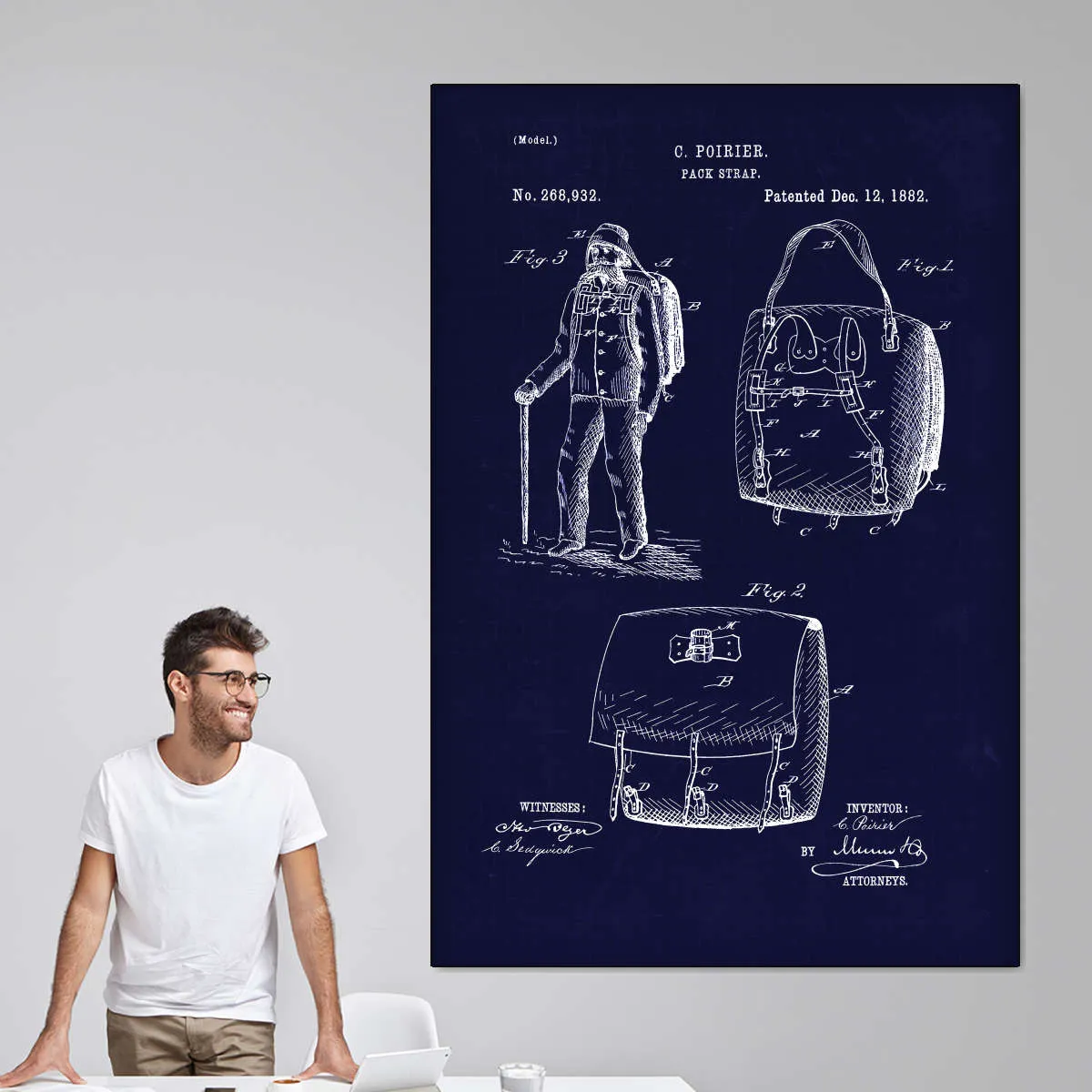 1882 Back Pack Wall Art