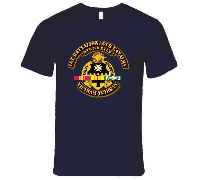 1st Battalion, 5th Cavalry, with Vietnam Service Ribbon - T Shirt, Hoodie, and Premium