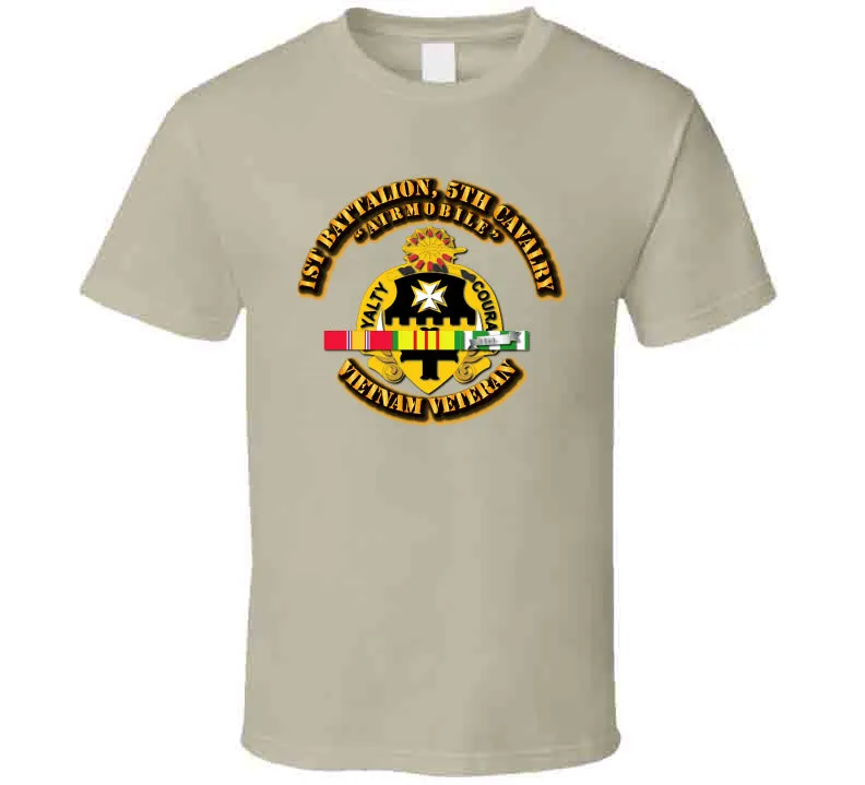 1st Battalion, 5th Cavalry, with Vietnam Service Ribbon - T Shirt, Hoodie, and Premium