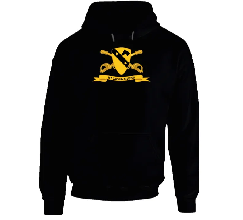 1st Cavalry Division w Br - Ribbon Hoodie