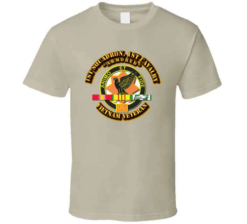 1st Squadron - 1st Cavalry with service Ribbon T Shirt,Premium and Hoodie