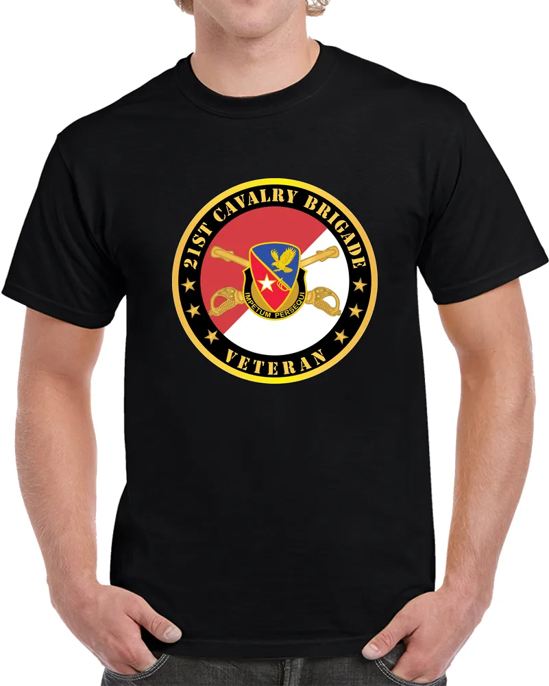 21st Cavalry Brigade - Veteran - Red - White X 300 T Shirt