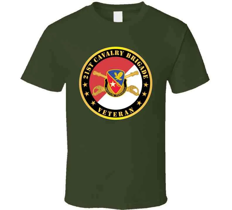 21st Cavalry Brigade - Veteran - Red - White X 300 T Shirt