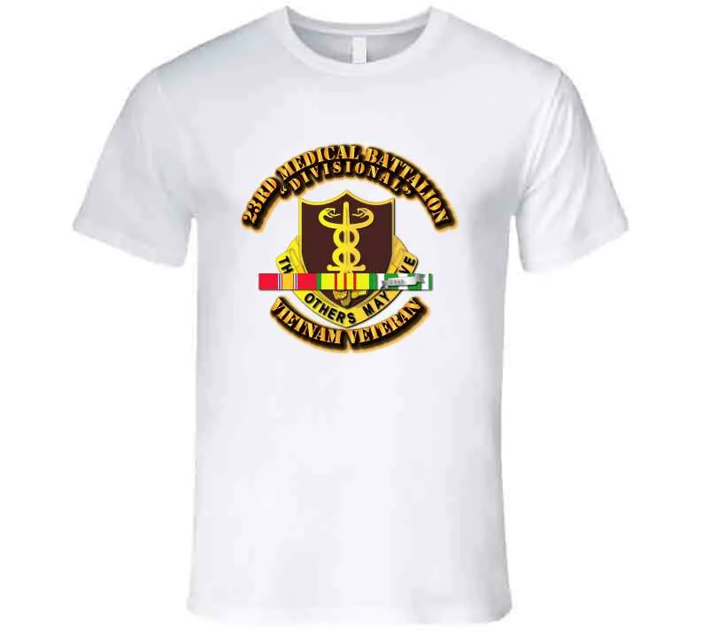 23rd Medical Battalion with Vietnam War Service Ribbon T Shirt, Premium and Hoodie