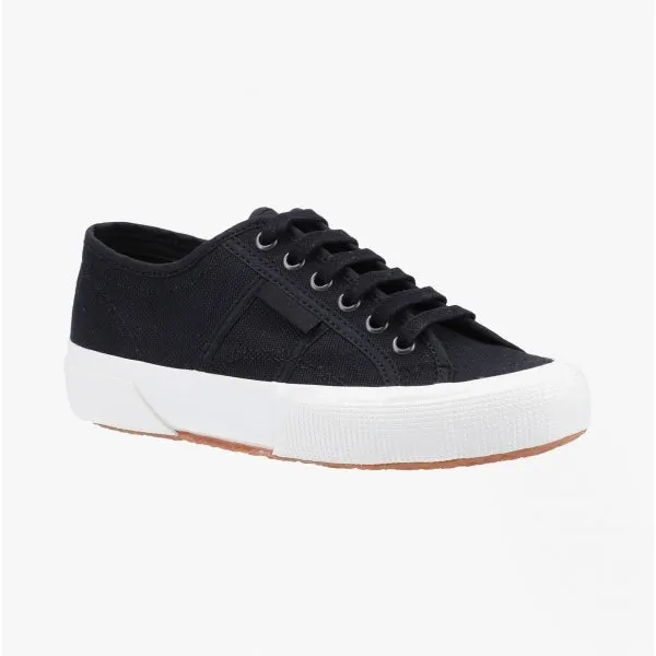 2706 OG Ladies Canvas Trainers Black/White Ivory