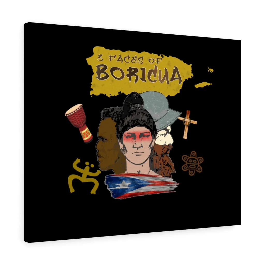 3 Faces of Boricua Canvas Gallery Wraps