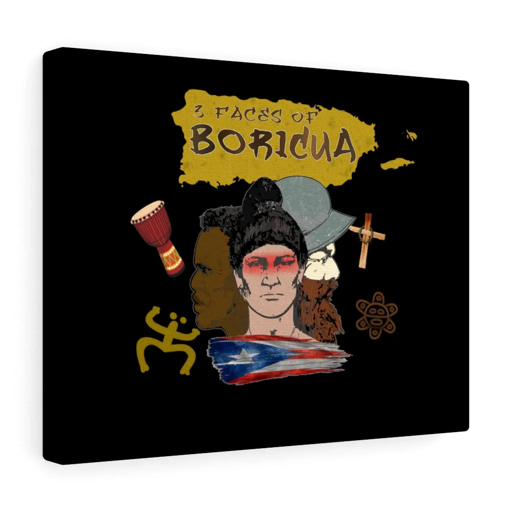 3 Faces of Boricua Canvas Gallery Wraps