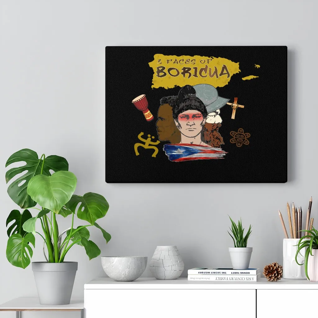 3 Faces of Boricua Canvas Gallery Wraps