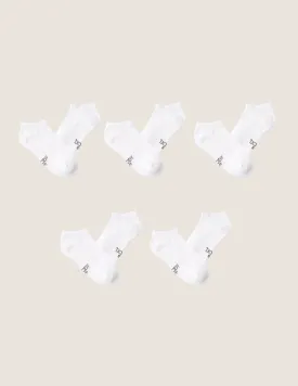 5-Pack Men's Cushioned Ankle Socks - White