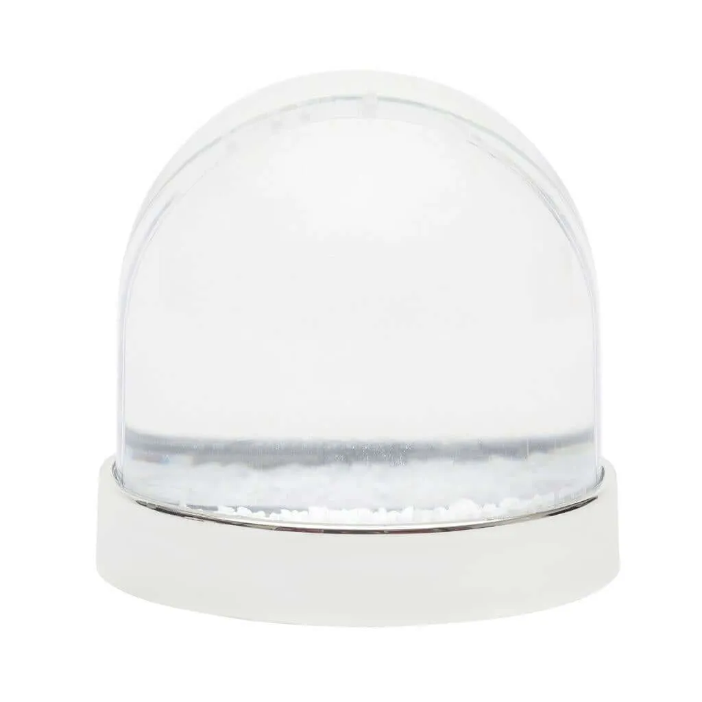 Pack of 6 Blank Snow Glitter Domes with Coloured Bases, 70 x 62mm