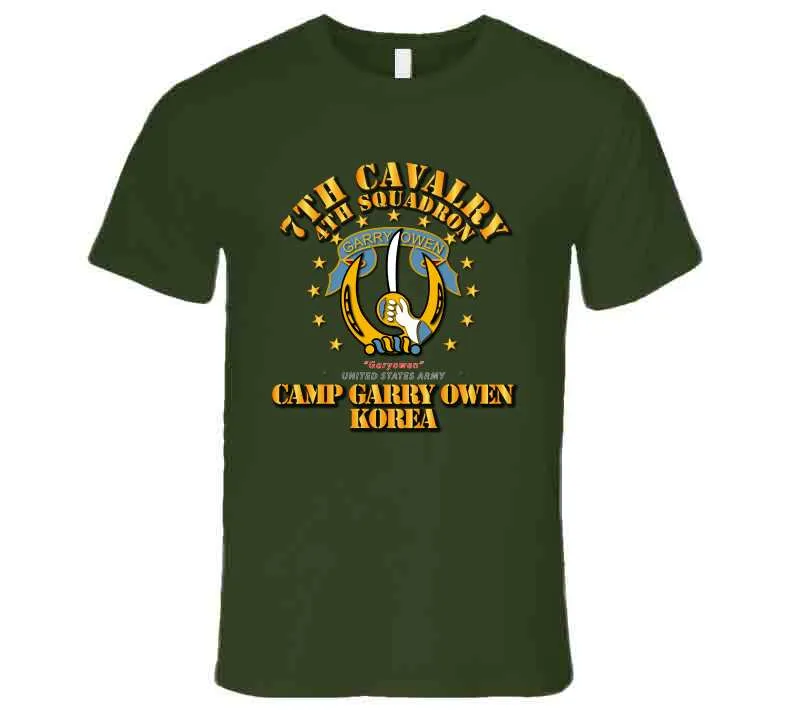 7th Cavalry, 4th Squadron, Camp Gary Owen Korea - T Shirt, Premium and Hoodie