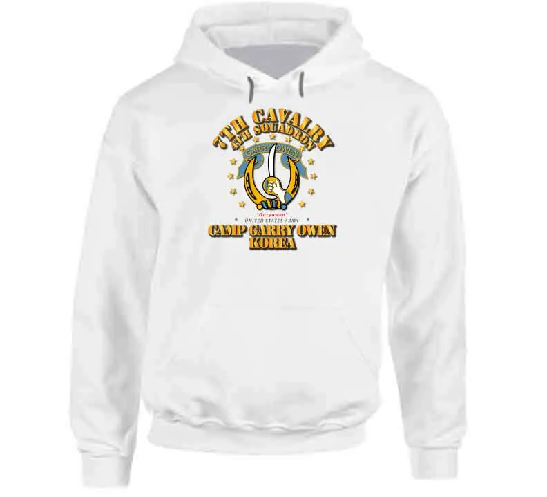 7th Cavalry, 4th Squadron, Camp Gary Owen Korea - T Shirt, Premium and Hoodie