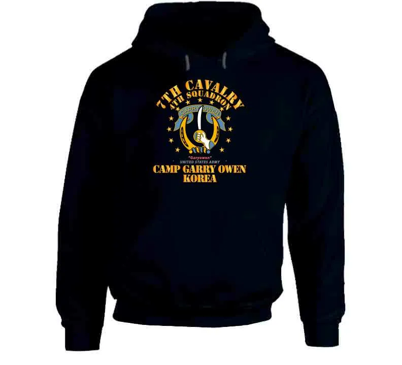 7th Cavalry, 4th Squadron, Camp Gary Owen Korea - T Shirt, Premium and Hoodie