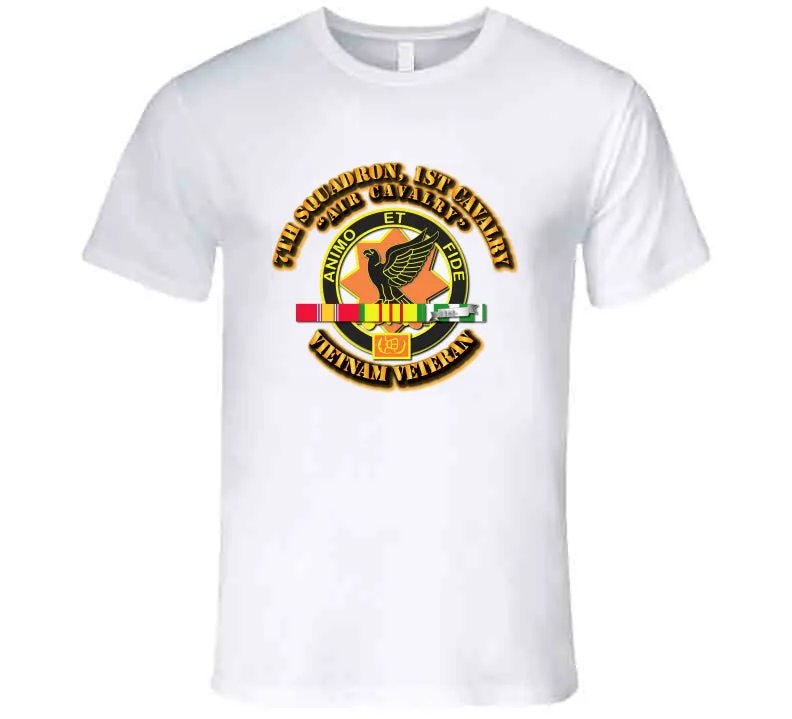 7th Squadron - 1st Cavalry w SVC Ribbon T Shirt