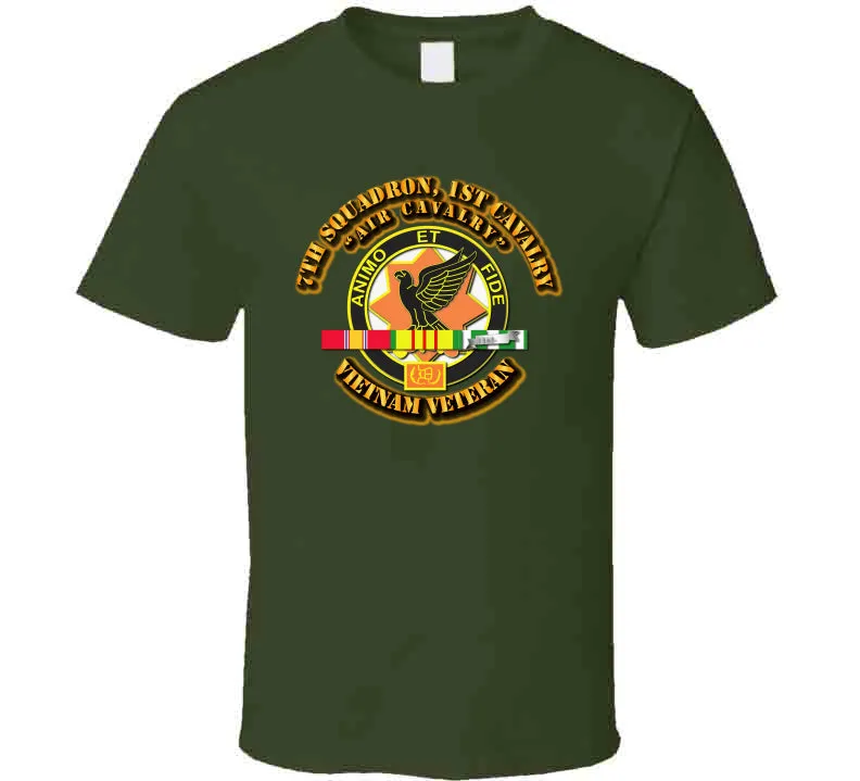 7th Squadron - 1st Cavalry w SVC Ribbon T Shirt