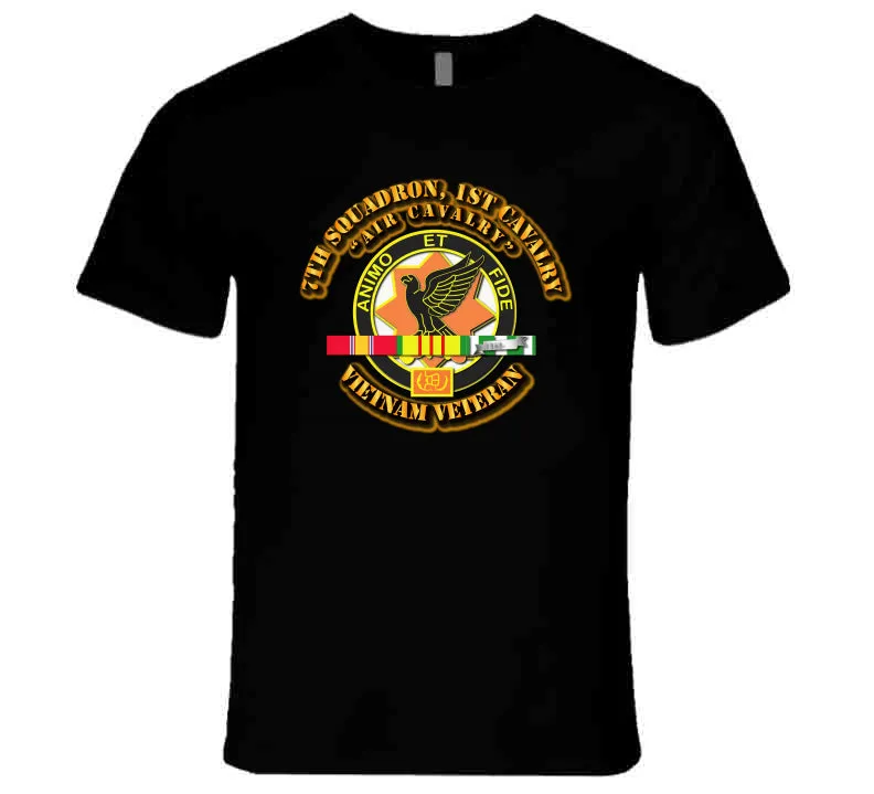 7th Squadron - 1st Cavalry w SVC Ribbon T Shirt