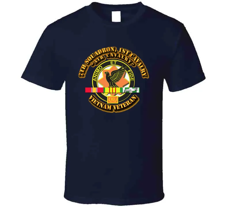 7th Squadron - 1st Cavalry w SVC Ribbon T Shirt