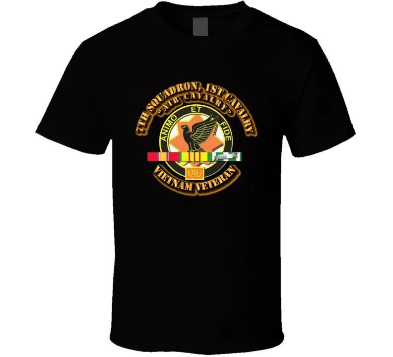 7th Squadron - 1st Cavalry w SVC Ribbon T Shirt