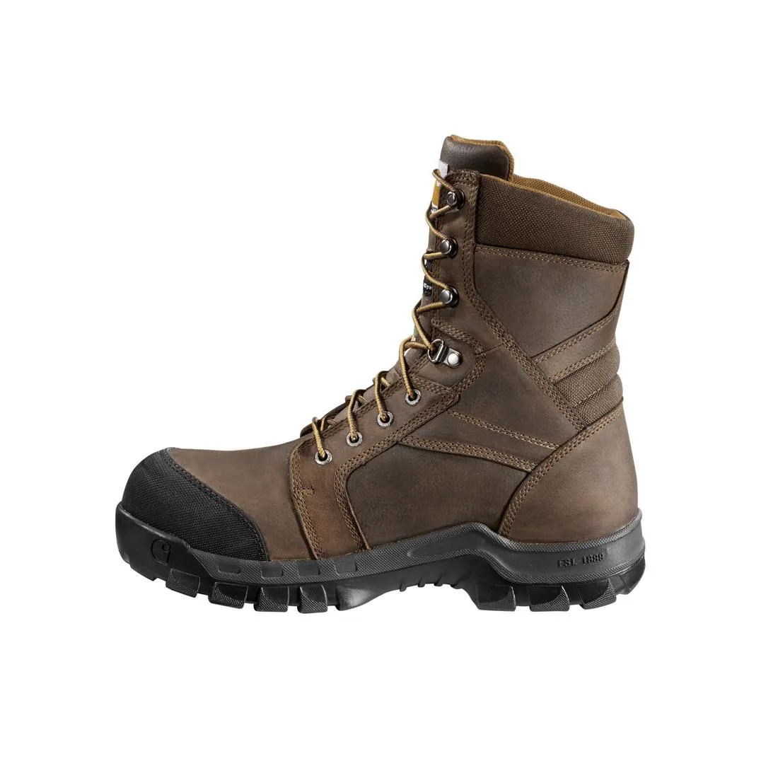 8" Rugged Flex Waterproof Insulated PR Composite Toe Work Boot Brown