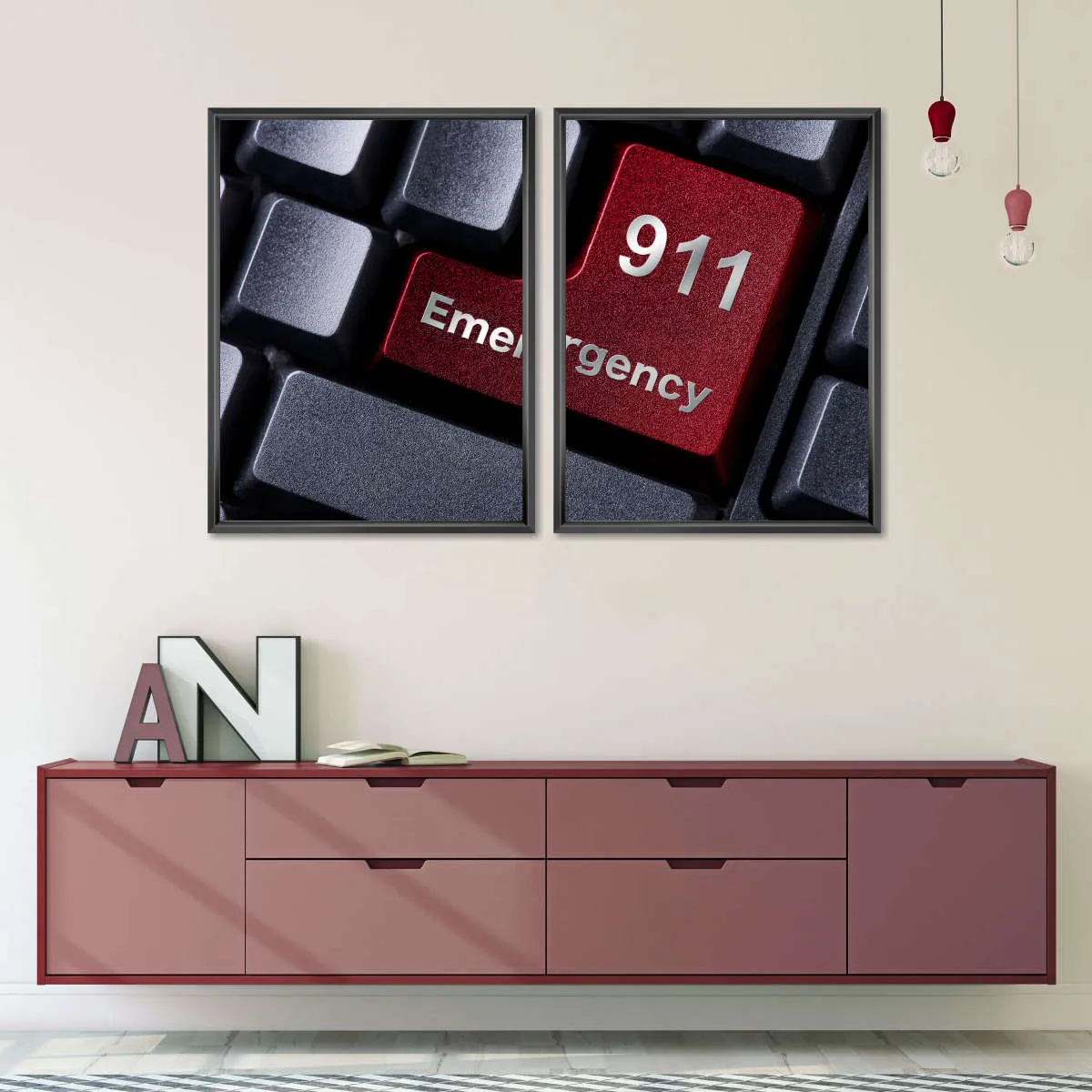 911 Emergency Wall Art