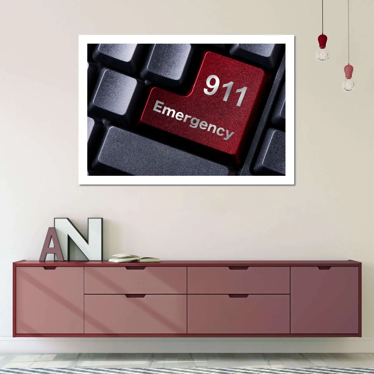 911 Emergency Wall Art