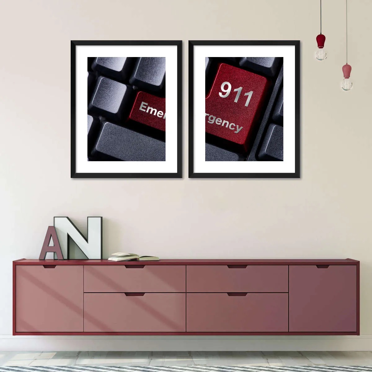 911 Emergency Wall Art