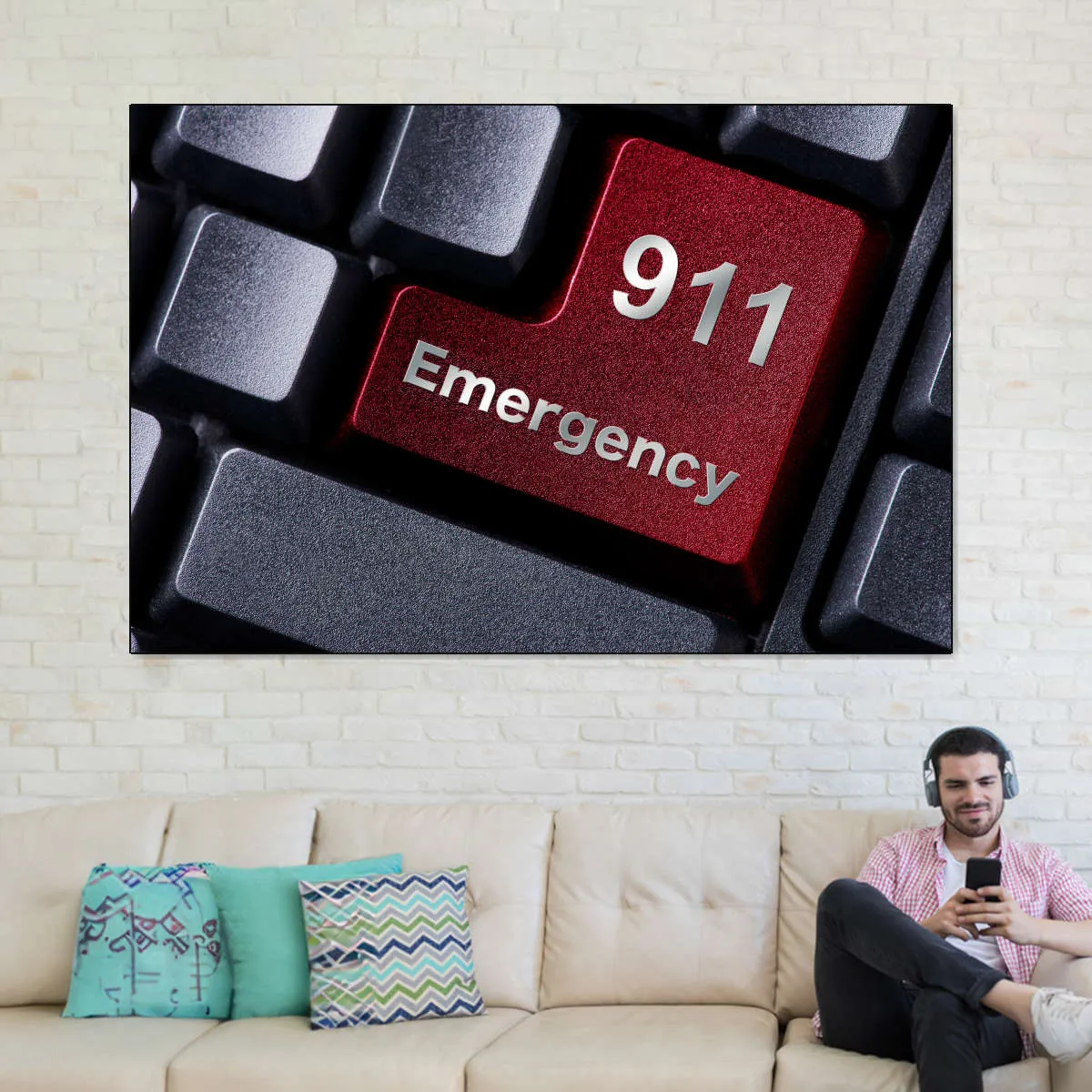 911 Emergency Wall Art