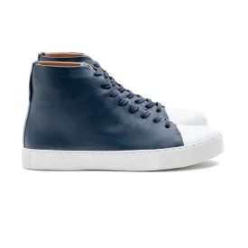 Abington Hi Toe Cap - Navy Calf