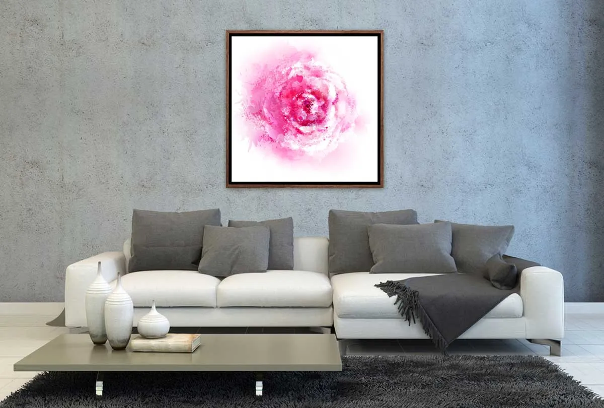 Abstract Watercolour Rose | Floral Wall Art Print