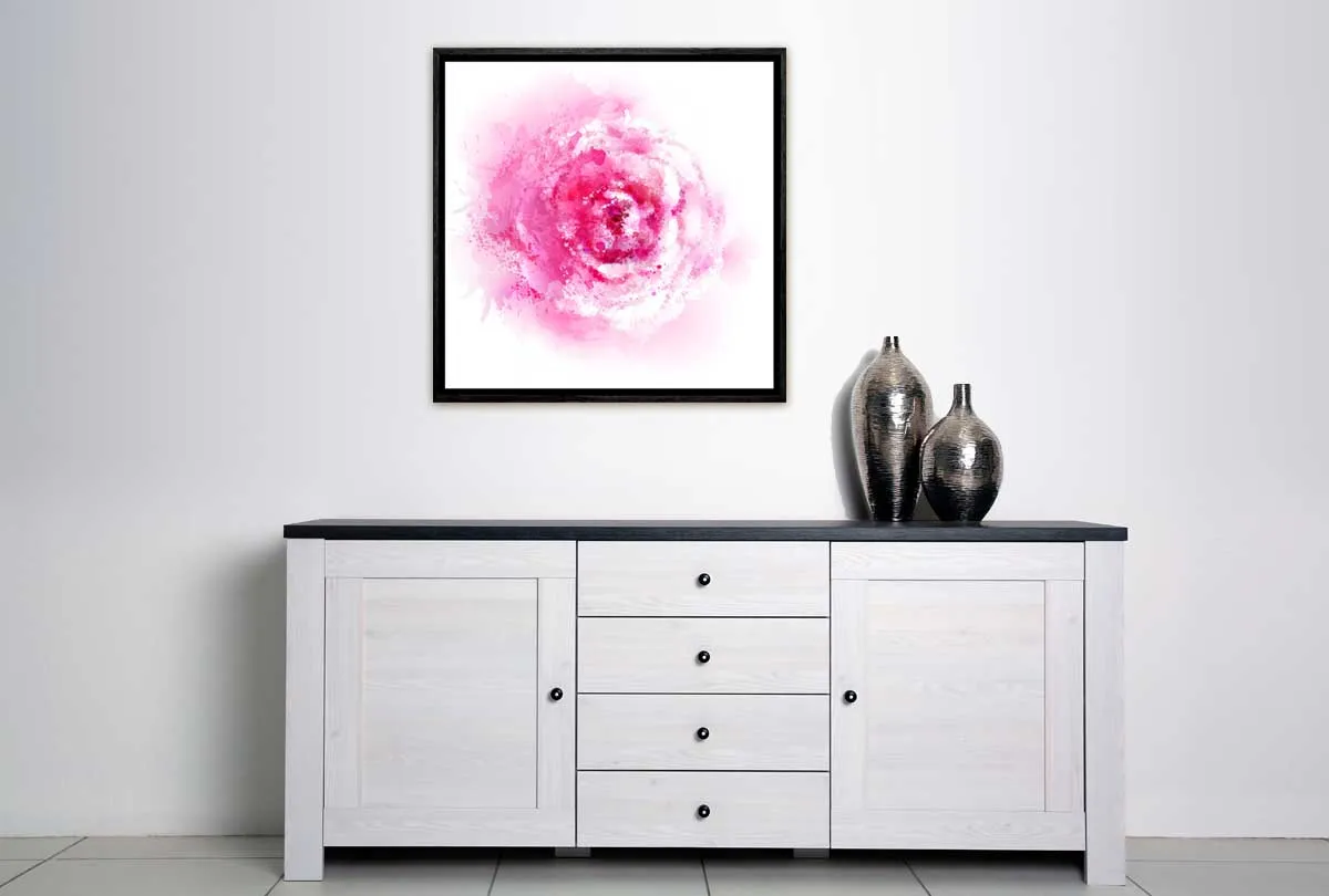 Abstract Watercolour Rose | Floral Wall Art Print