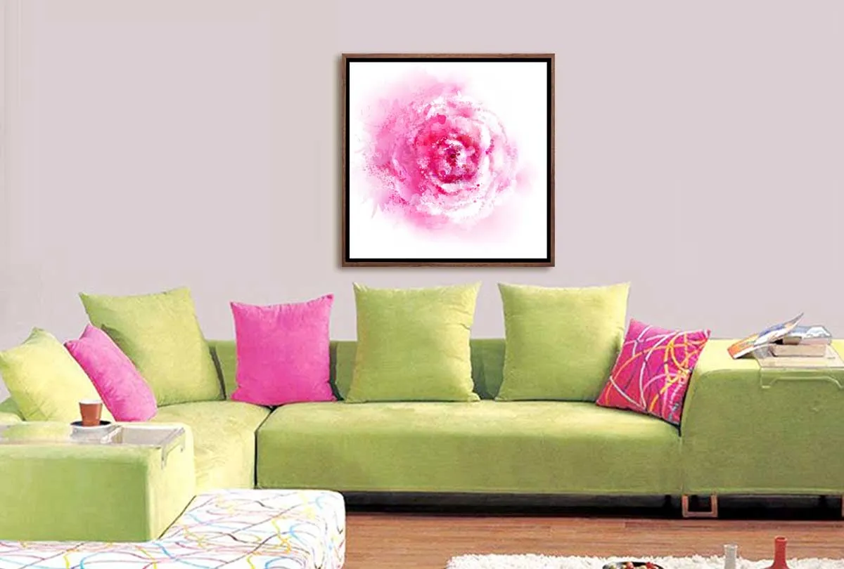 Abstract Watercolour Rose | Floral Wall Art Print