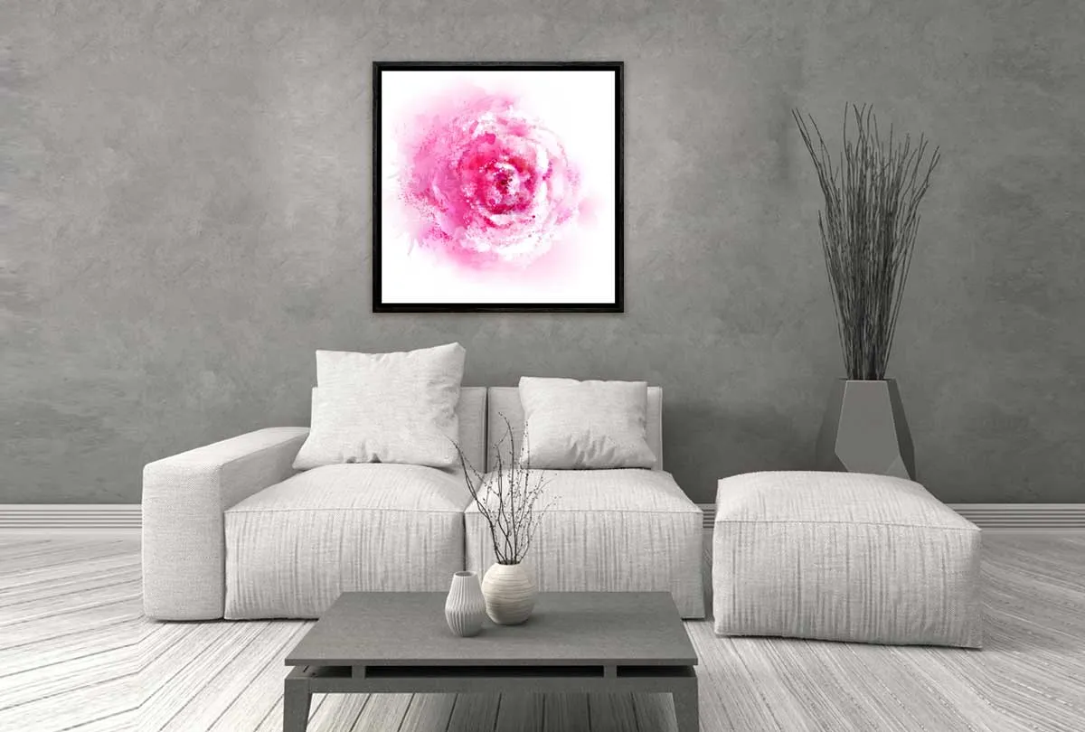 Abstract Watercolour Rose | Floral Wall Art Print