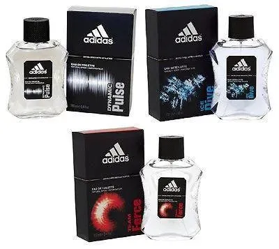 Adidas Combo - Ice Dive, Dynamic Pulse and Team Force EDT Perfume for Men (100 ml x 3)