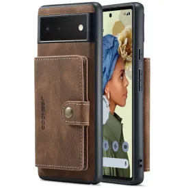 Aes Magnetic Leather Wallet Case For Google Pixel