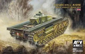 AFV Club Military 1/35 Churchill AVRE Tank w/Snake Launcher Kit