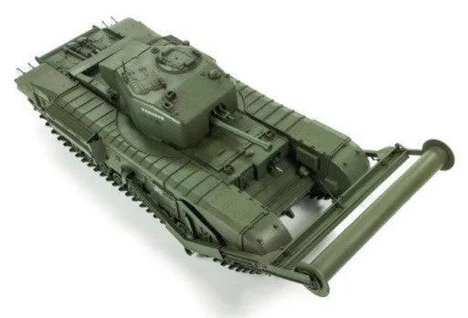 AFV Club Military 1/35 Churchill TLC (Tank Landing Craft) Type A Tank w/Carpet Laying Devices Kit