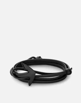 Anchor Half-Cuff Leather, Noir