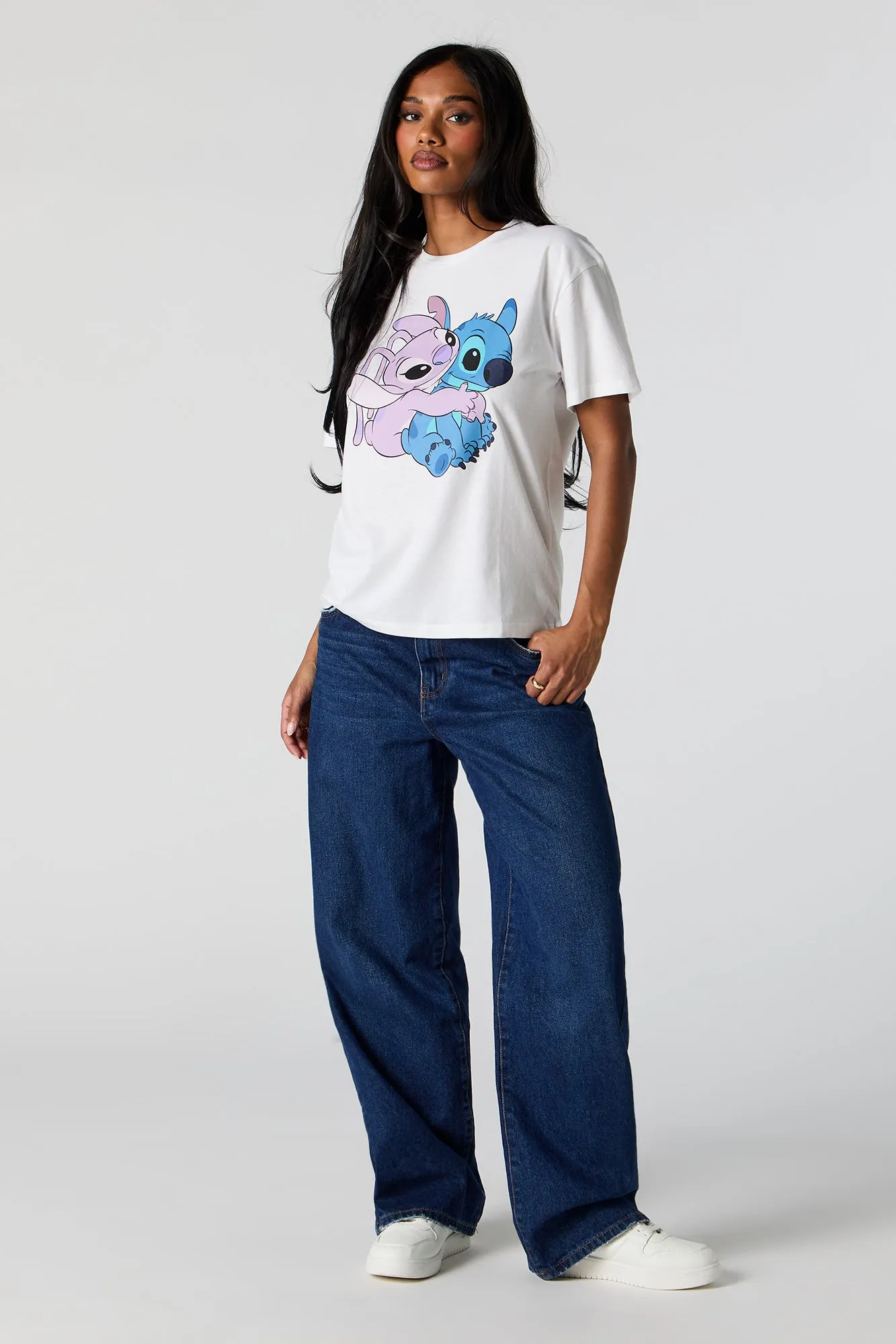 Angel and Stitch Graphic Boyfriend T-Shirt