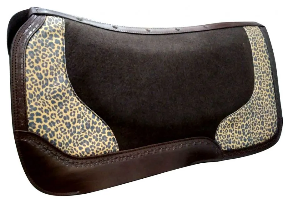 Argentina Leather Cheetah Accent Saddle Pad