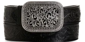 Ariat Women's Black Rhinestone Filigree Belt A10006901