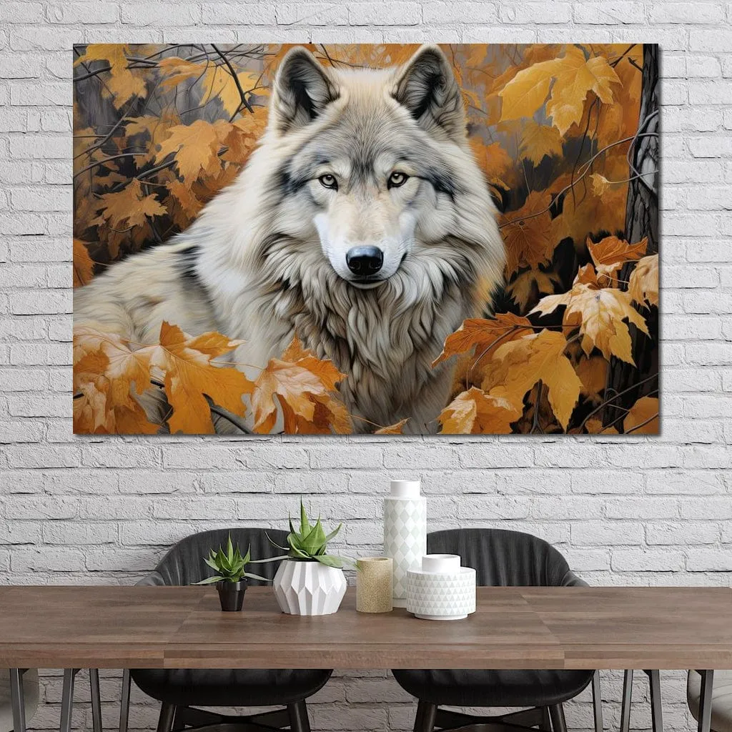 Autumnal Arctic Wolf