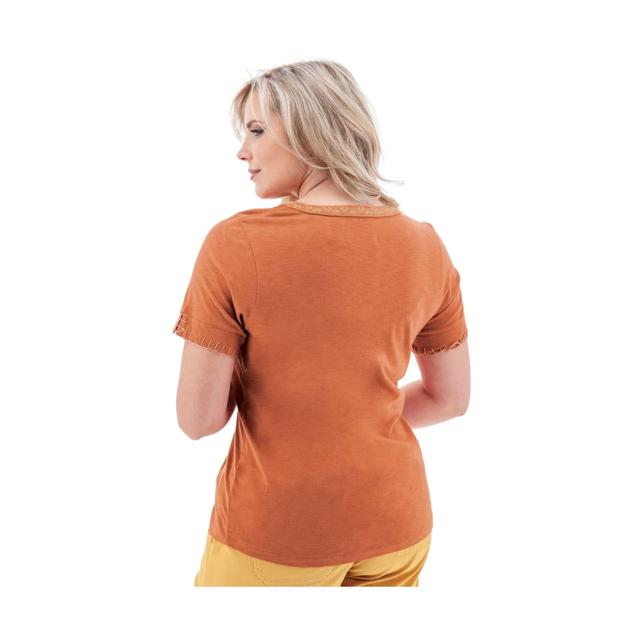 Aventura Women's Ellis Short Sleeve Top - Ginger Spice