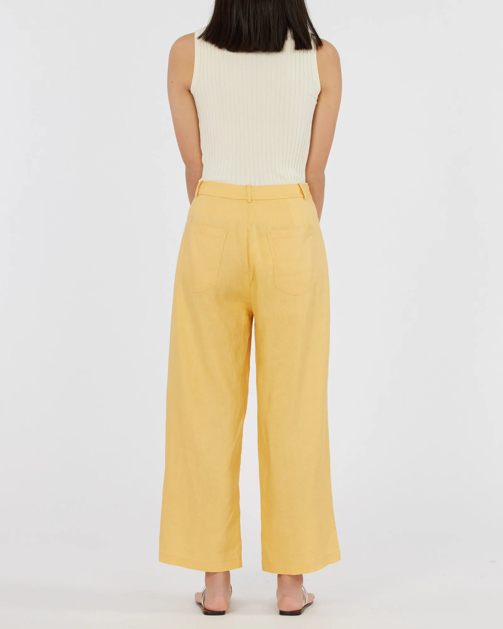 Barossa Linen Pant - Buttercup