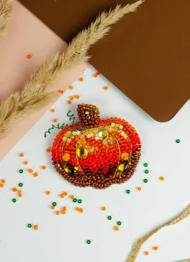 Bead Embroidery Decoration Kit  - Golden pumpkin AD-234